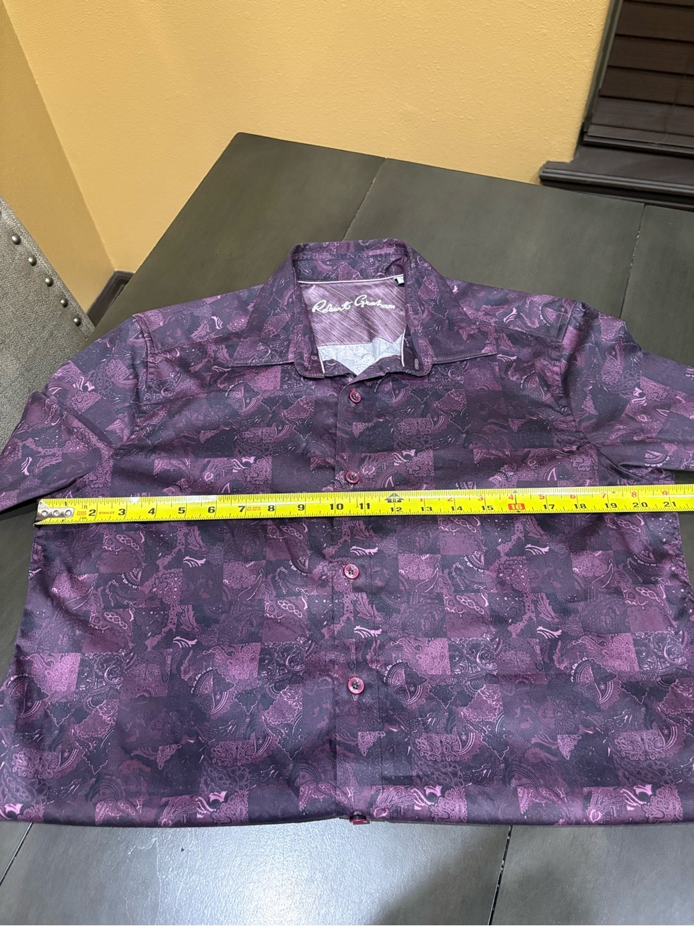 Robert Graham Men's Purple Paisley Button-Up Shirt - Picture 6 of 8
